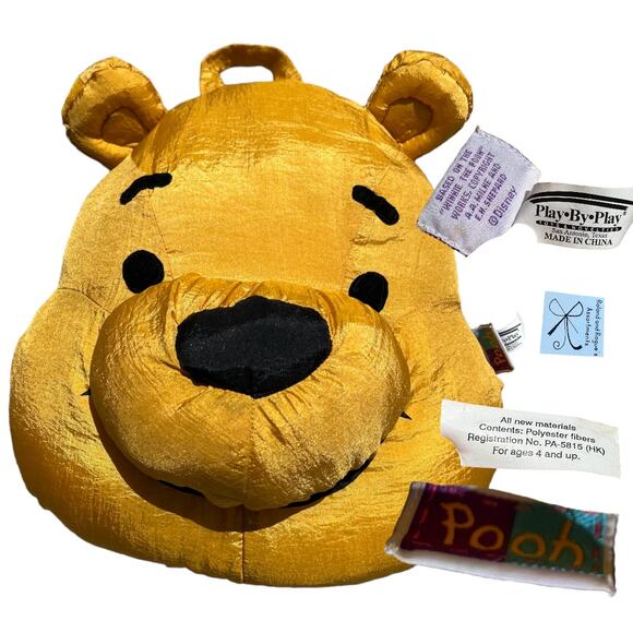 Disney Pooh Pooh Bear Plush Head Nursery Home Wall Hanging - Picture 1 of 5